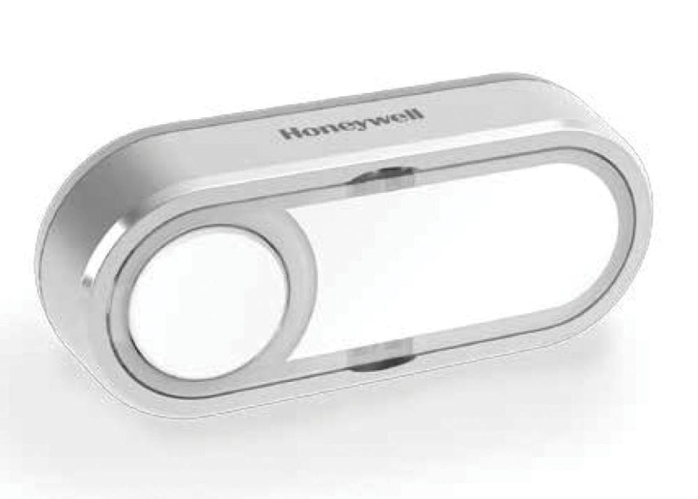 Wireless Pushbutton Landscape Name Plate Silver Grey