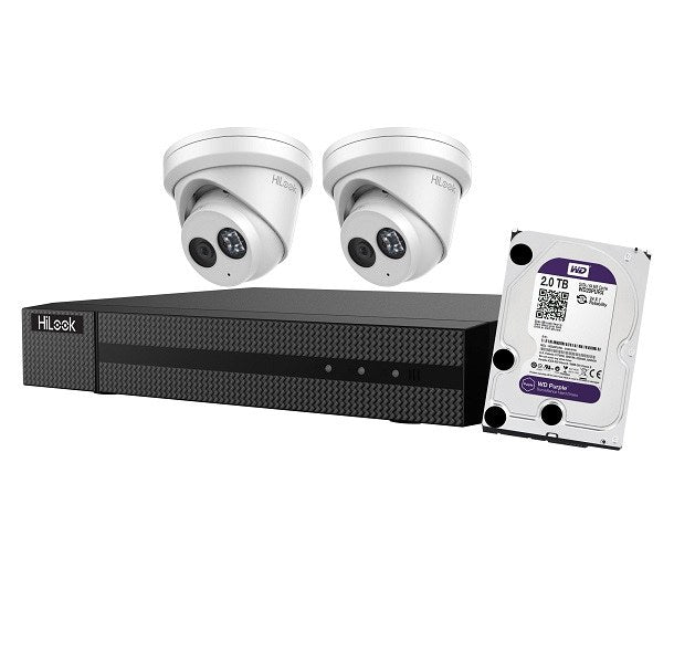 Hilook CCTV 6MP 4-Channel 2-Camera IP Surveillance Kit