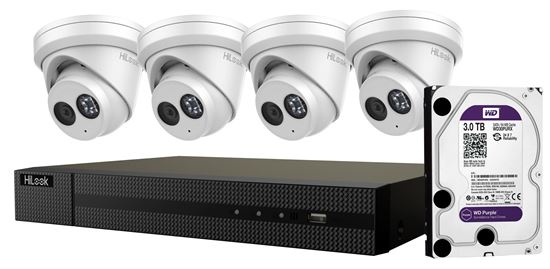 Hilook CCTV 6MP 4-Channel 4-Camera IP Surveillance Kit