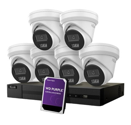 Hilook CCTV 6MP 8-Channel 6-Camera IP Surveillance Kit