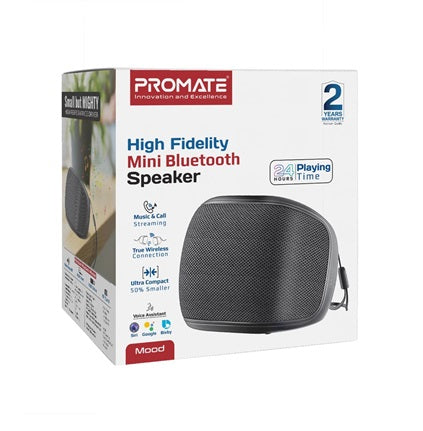 Promate Speaker 5W Wireless HD Bluetooth Black