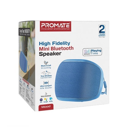 Promate Speaker 5W Wireless HD Bluetooth Blue