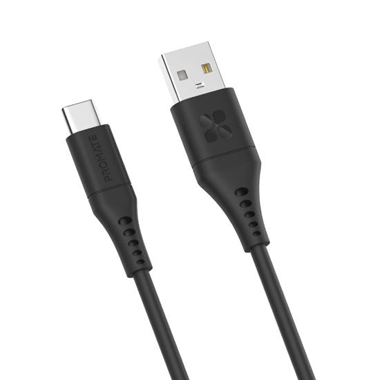 Promate USB-A to USB-C Data & Charge Cable 2m Black