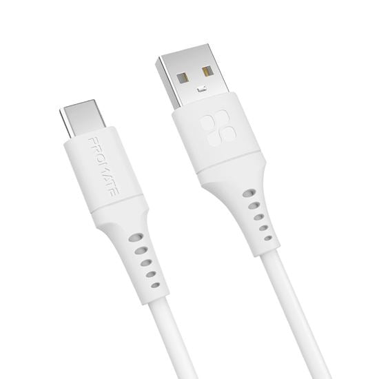 Promate USB-A to USB-C Data & Charge Cable 1.2m White