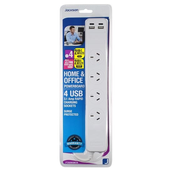 Jackson Power Board 4Way Protected 2x USB-A 2x USB-C
