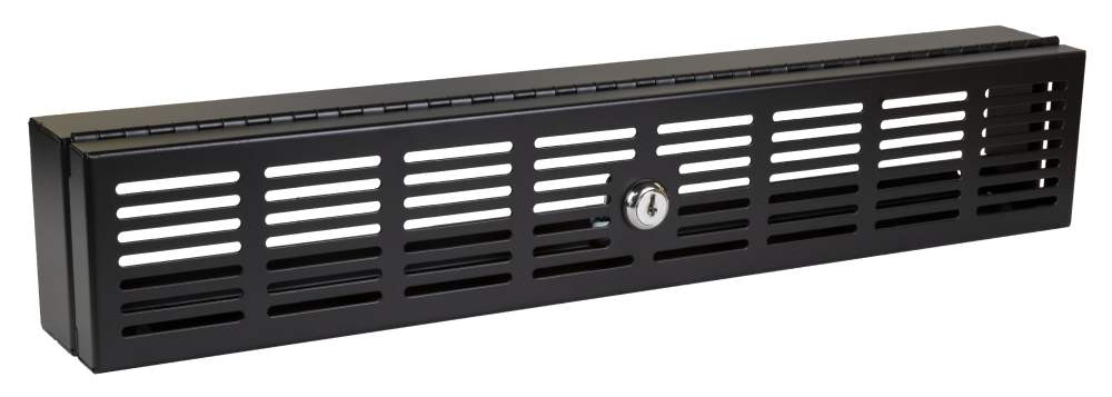 Server Rack 2RU 19in Fully Enclosed Security Lock Black