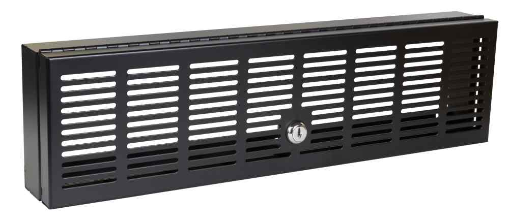 Server Rack 3RU 19in Fully Enclosed Security Lock Black
