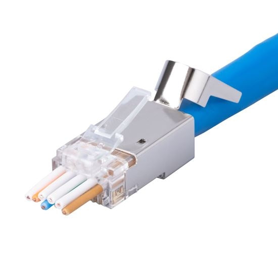 Dynamix Push Through Plug Cat6a STP External Ground (Pkt20)
