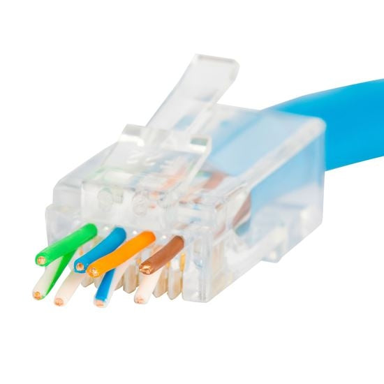 Dynamix Push Through Plug Cat6a UTP 3 Prong (Pkt20)