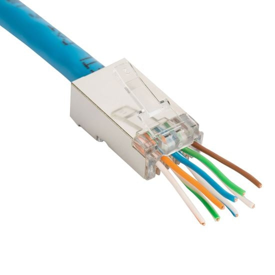 Dynamix Push Through Plug Cat6 STP Internal Ground (Pkt20)