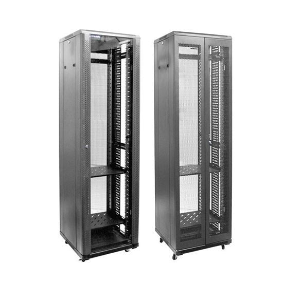 Server Cabinet 42RU 600mm Deep Glass Front Mesh Back