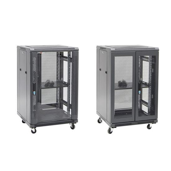 Server Cabinet 18RU 600 x 700 x 988mm 1x Shelf 4x Fans