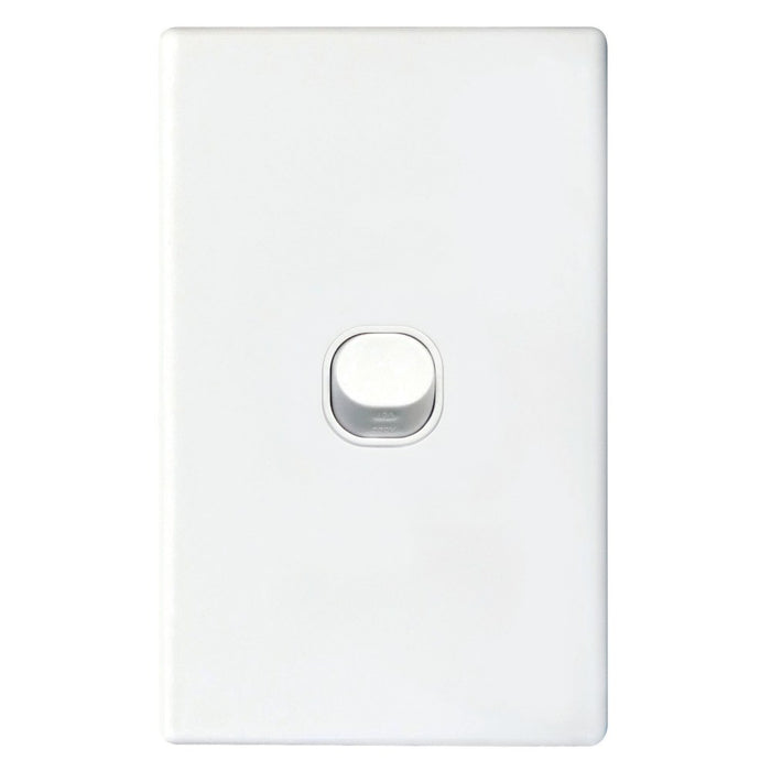 Slim Switch Plate 1Gang Bright White