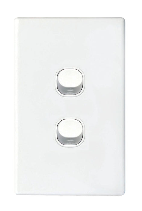 Slim Switch Double 16A Bright White