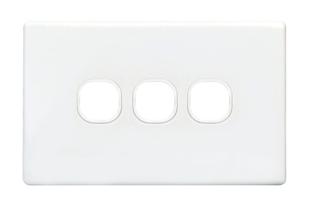 Switch Plate 3Gang Bright White