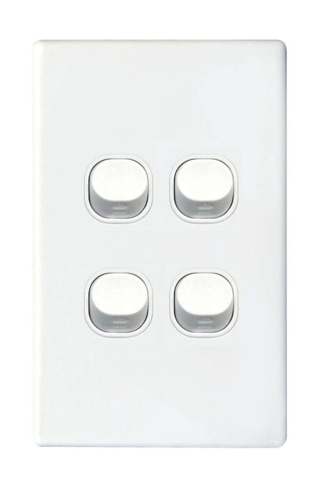 Slim Switch Quad 16A Bright White