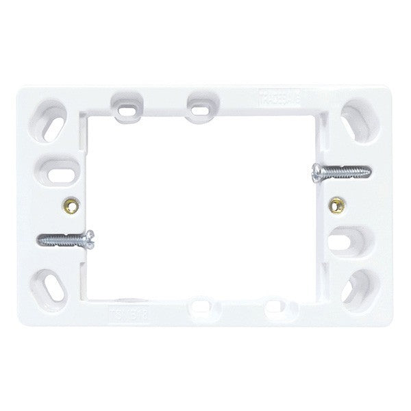 Mounting Block Shallow 18mm Bright White