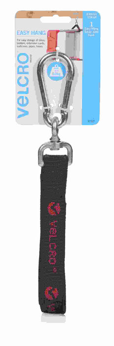 Velcro Easy Hang 630mm Strap with Hook Black