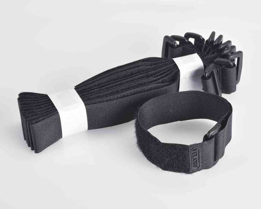 Velcro Velstrap 300mm x 25mm Self Engaging with Buckle Black