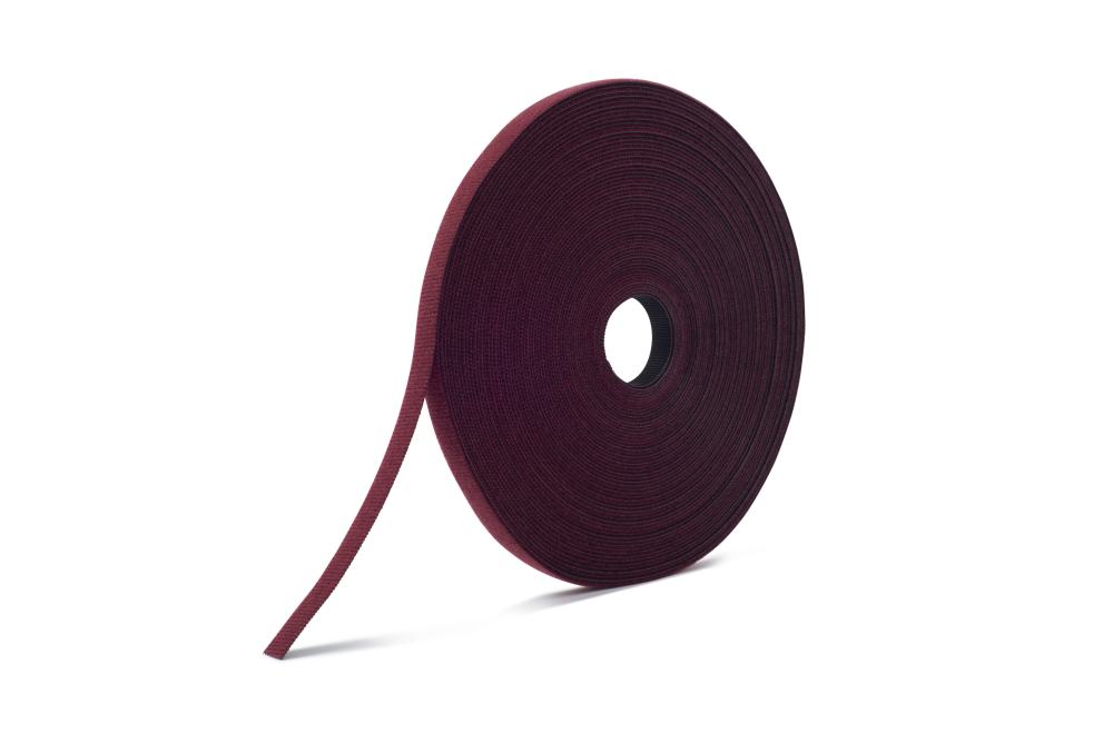 Velcro One-Wrap Fire Retardant 12.5mm x 22.8m Roll Cranberry