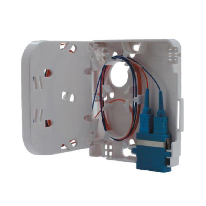 FTTH Compact Wall Outlet 1Port SC Duplex / LC Quad Unloaded