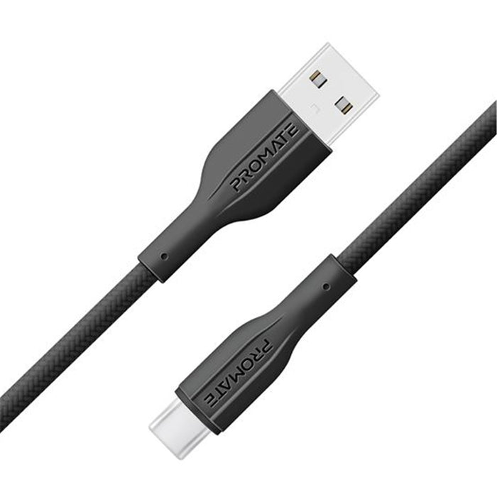Promate USB-A to USB-C Data & Charge Cable Flex 2m Black