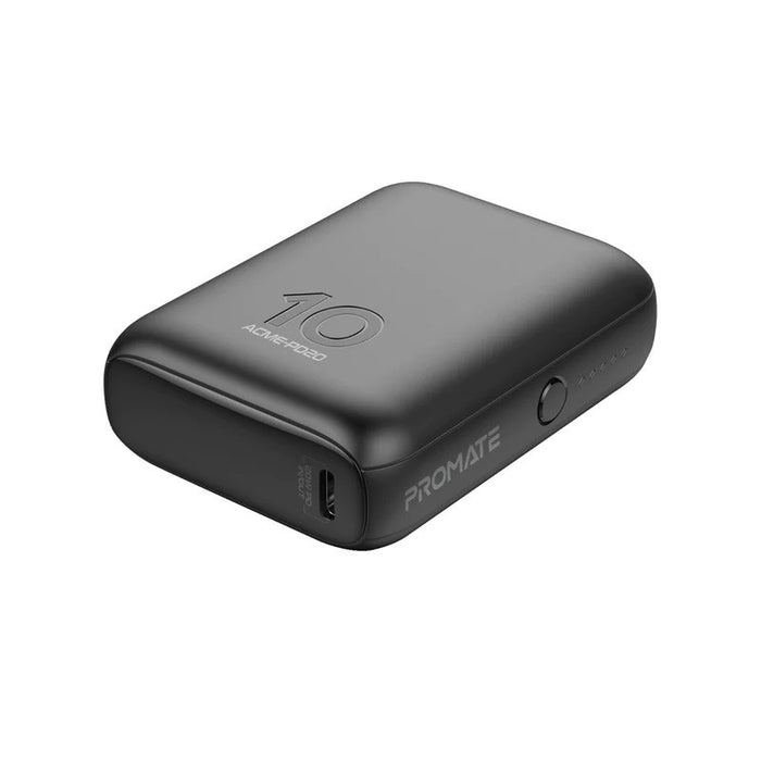 Promate Ultra-Mini Power Bank 10000mAh with USB-C Input Blk