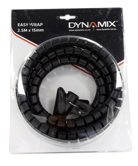 Easy Wrap 15mm x 20m Cable Tidy Black