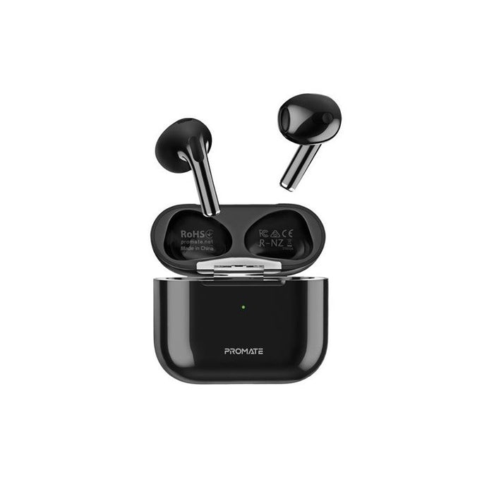 Promate In-Ear HD Earbuds Bluetooth 350mAh Charging Case Blk