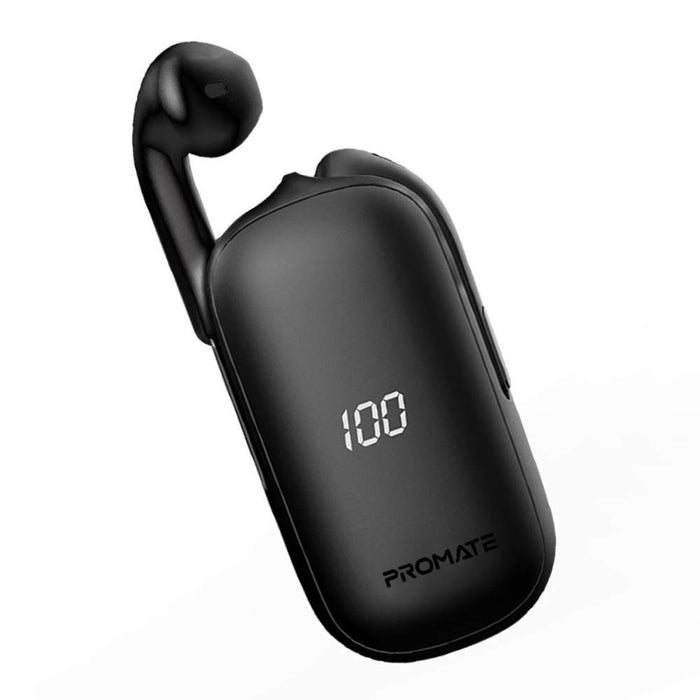 Promate In-Ear HD Earbuds Bluetooth 500mAh Charging Case Blk