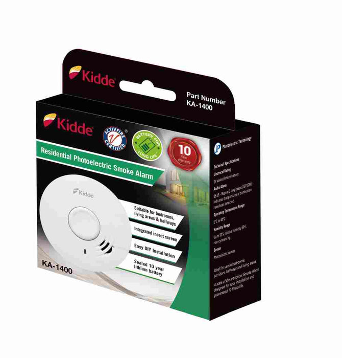 Kidde Photoelectric Smoke Alarm 10 Year