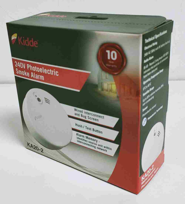 Kidde Photoelectric Smoke Alarm 240V Interconnect