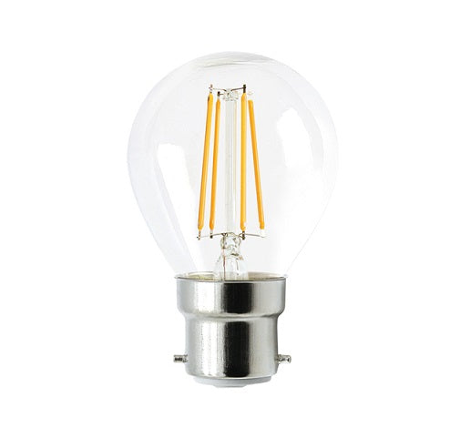 Lamp LED Filament Fancy Round 4w 2700k BC B22 CL Dimmable