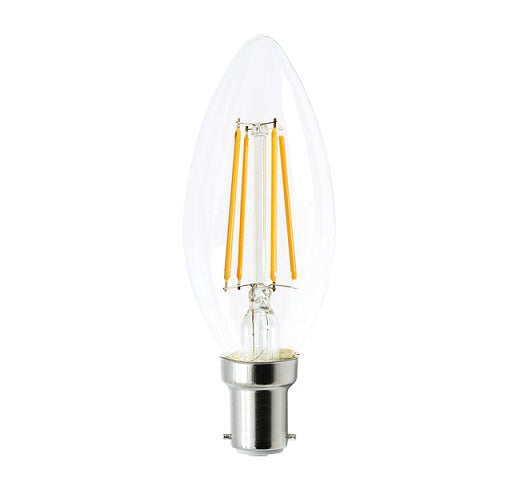 Lamp LED Filament Candle 4W 2700K Clear SBC B15 Dim