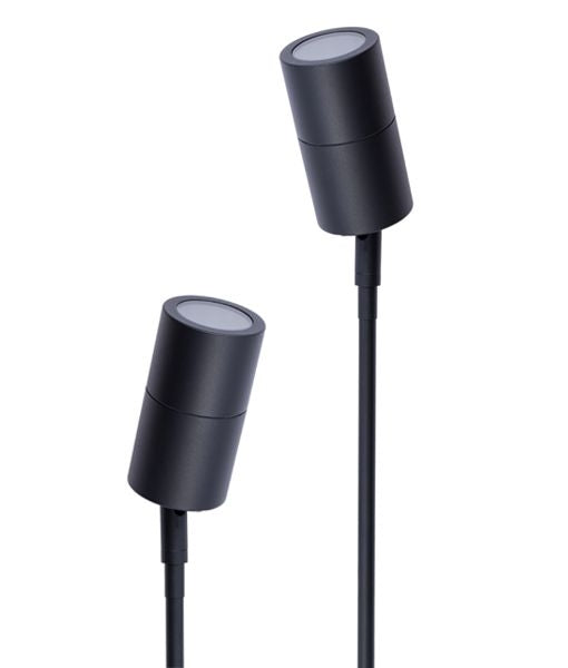 Spike Light Adjustable MR16 Black IP65