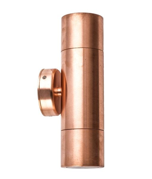 Pillar Wall Light Up/Down 2x GU10 Copper IP65