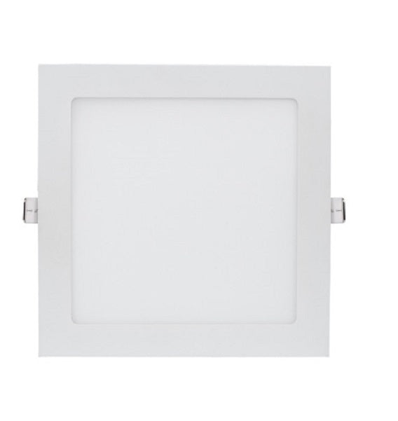 Slick Downlight LED Sq 12W Tri 3/4/5k Dim 155x155mm IP40 Wh