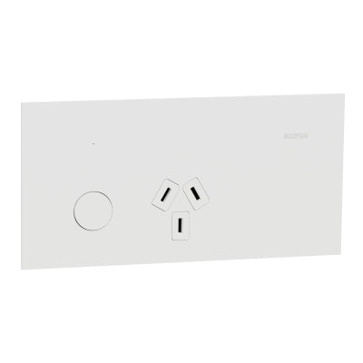 Solis-T Connected Switch Socket Sgl 10A White Ceramic