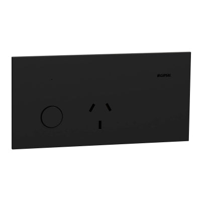 Solis Connected Switch Socket Sgl 10A Matte Black