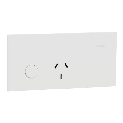 Solis Connected Switch Socket Sgl 10A Matte White