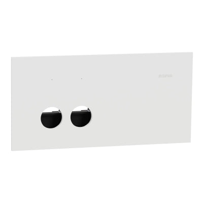 Solis Grid & Cover Horiz 2Gang Matte White