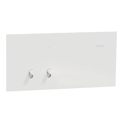 Solis-T Switch Double Horiz 10AX White Ceramic