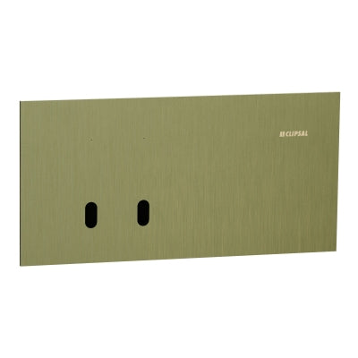 Solis-T Grid & Cover Horiz 2Gang Living Brass