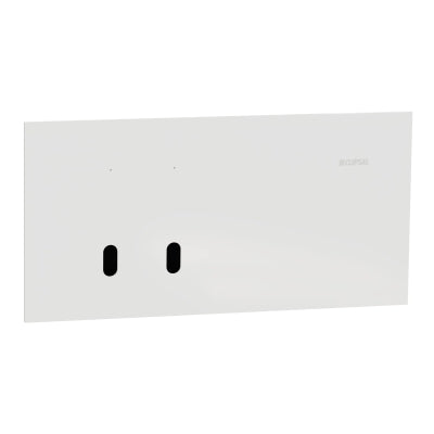 Solis-T Grid & Cover Horiz 2Gang White Ceramic