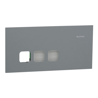 Solis-T Grid & Cover Horiz Triple Comms Plate Platinum