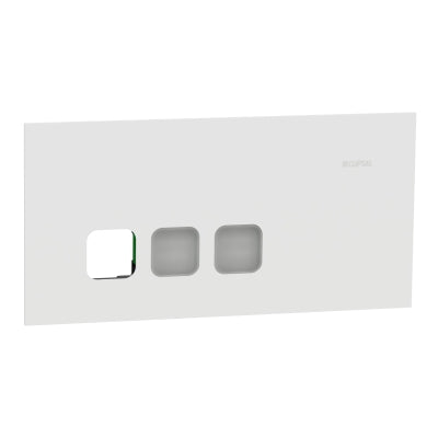 Solis-T Grid & Cover Horiz Triple Comms Plate White Ceramic