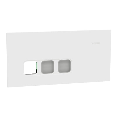 Solis Grid & Cover Horiz Triple Comms Plate Matte White