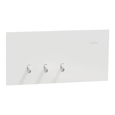 Solis-T Switch Triple Horiz 10AX White Ceramic