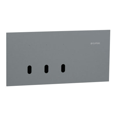 Solis-T Switch Grid & Cover Triple Horiz Platinum