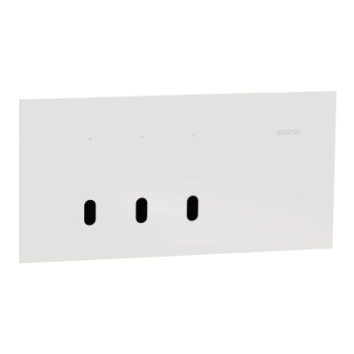 Solis-T Switch Grid & Cover Triple Horiz White Ceramic